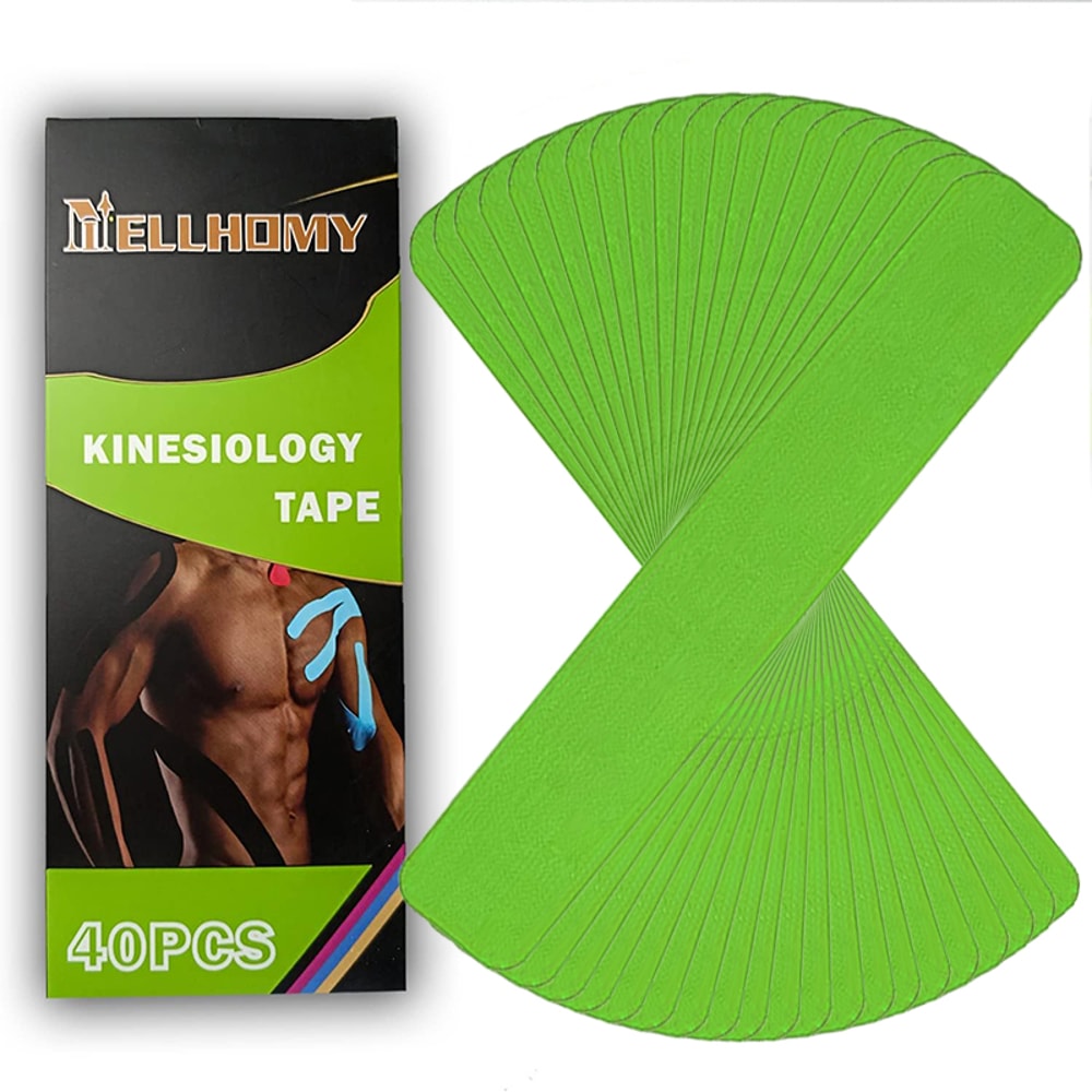 Premium Multicolor Pre Cut Kinesiology Tape Strips Set Elastic Sport Support For Muscle Joint Reli 2
