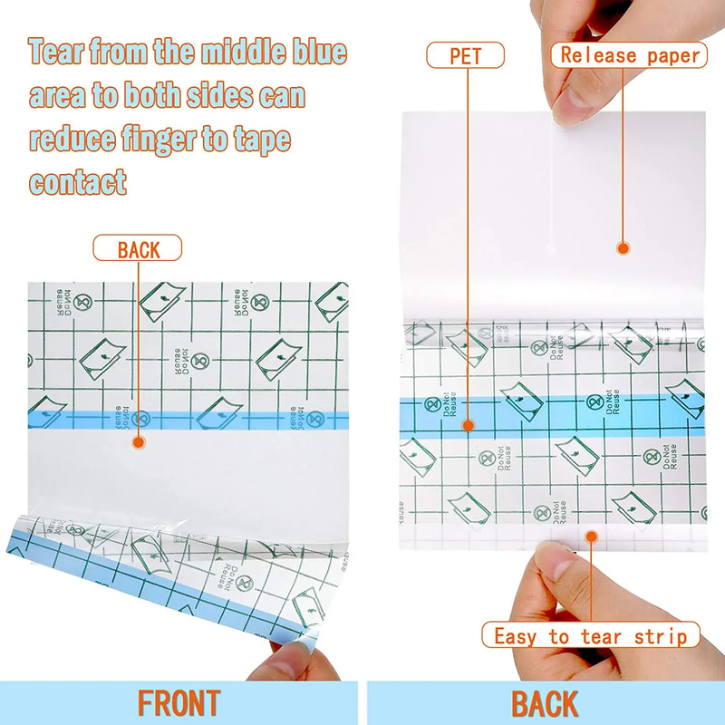 Waterproof Transparent Bandage Roll for Tattoo Aftercare and Wound Dressing