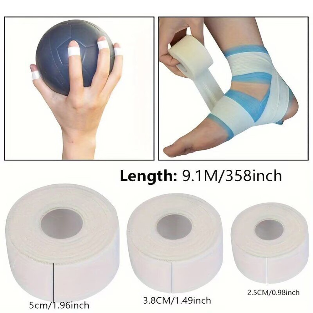 White Athletic Tape Strong Sports Tape For Wrist Ankle Support 3