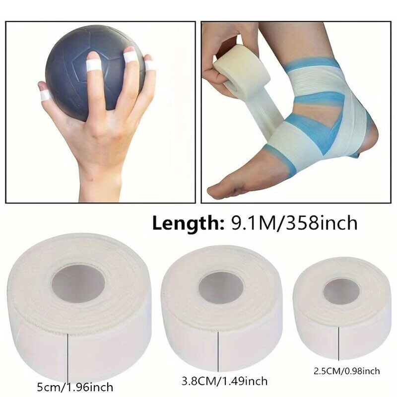 White Athletic Tape Strong Sports Tape For Wrist Ankle Support 3