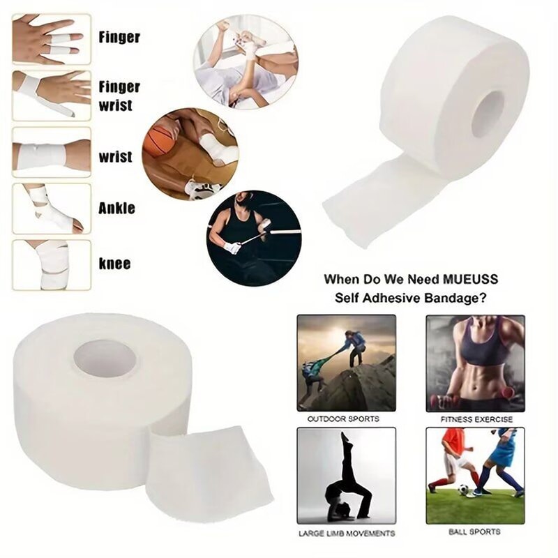 White Athletic Tape Strong Sports Tape For Wrist Ankle Support 5