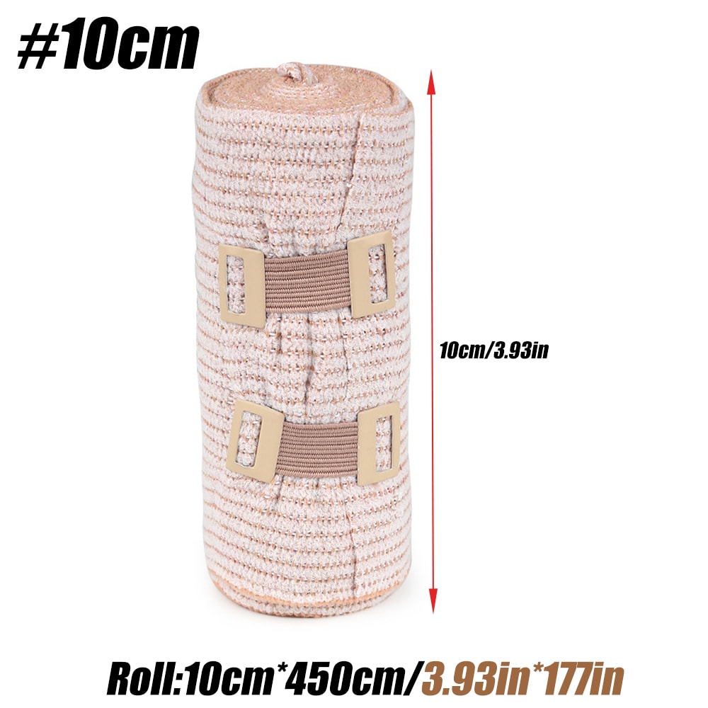 Elastic Compression Bandage Wrap With Clip Closure For Ankle Knee Wrist And Sprain Support 8