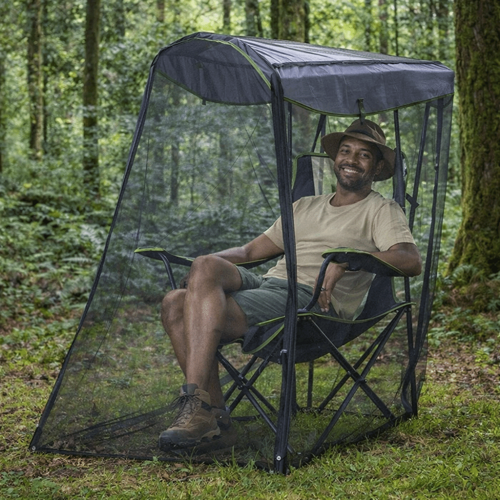 Compact Portable Mosquito Net Tent With Zipper For Camping Fishing And Travel 4