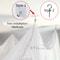 Elegant Four Door Mosquito Net For Bed White Canopy Net 5