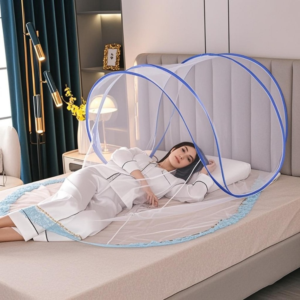 No Assembly Portable Mosquito Net For Single Bed Travel And Summer Sleep Protection 0
