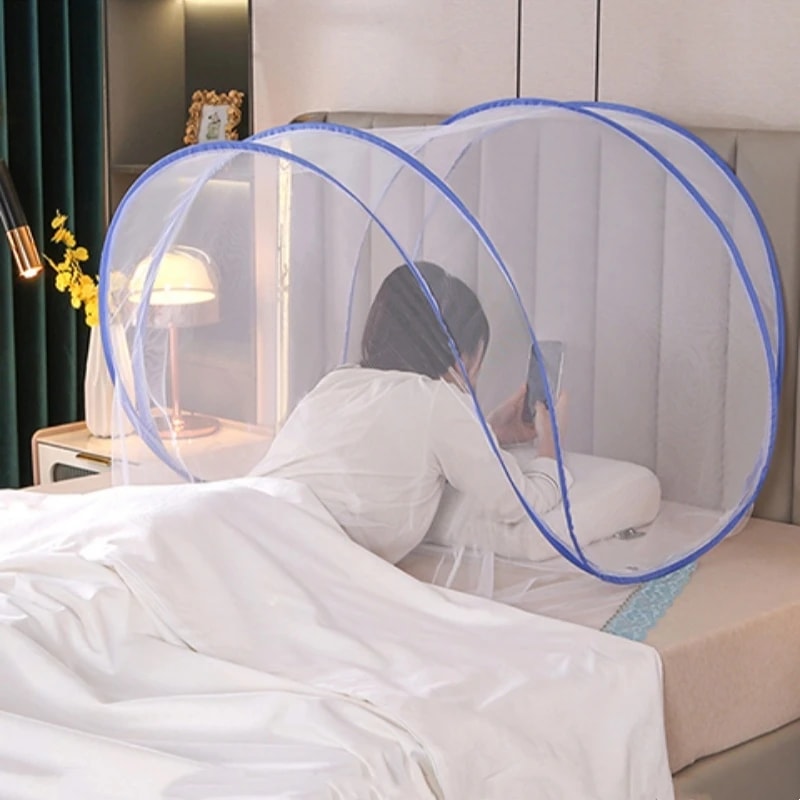 No Assembly Portable Mosquito Net For Single Bed Travel And Summer Sleep Protection 2