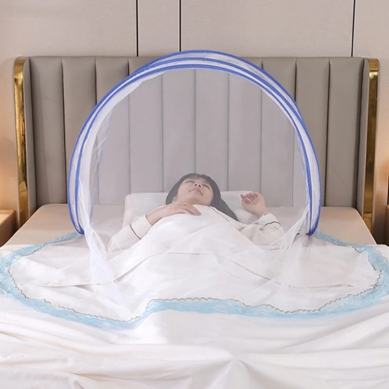 No Assembly Portable Mosquito Net For Single Bed Travel And Summer Sleep Protection 4