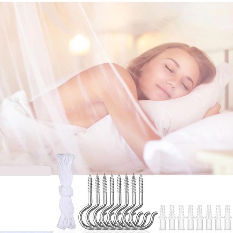 Four Door Mosquito Net For Bed Indoor Outdoor Double Bed Canopy 0