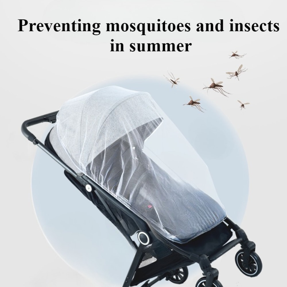 Universal Baby Stroller Mosquito Net Washable Crib And Bassinet Bug Cover 0