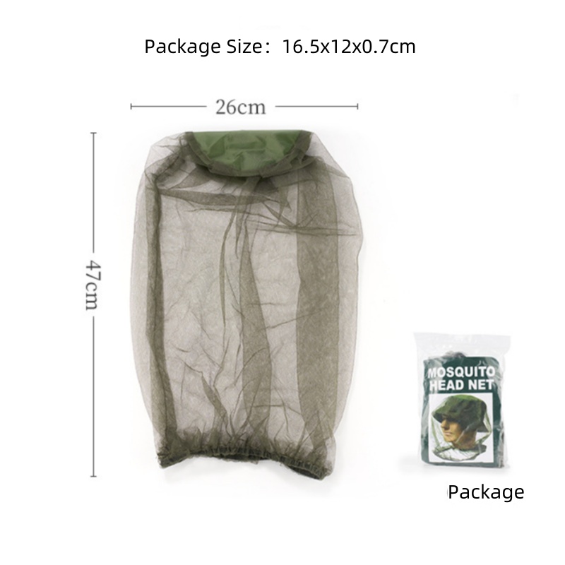 Mosquito Head Net Breathable Full Face Bug Net Hat For Camping Fishing And Travel 5