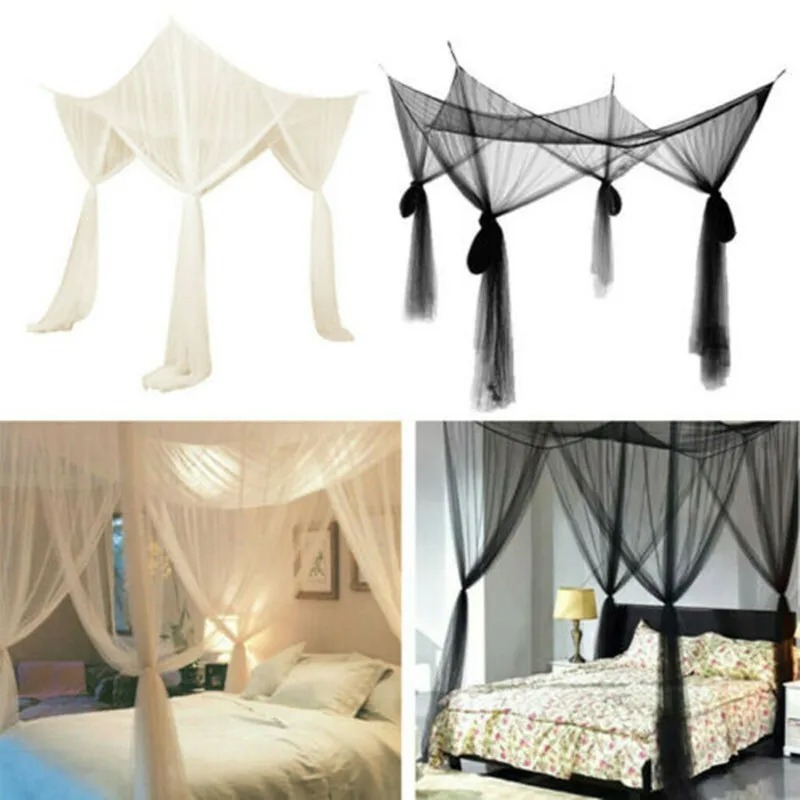 Four Door Mosquito Net For Bed White Canopy For Insect Protection 4