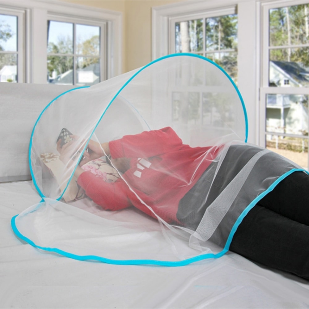 Portable Mosquito Net Pop Up Foldable Bug Net For Single Bed Travel And Camping 3