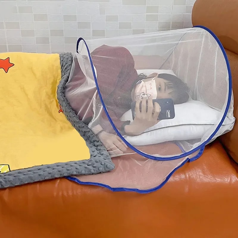 Portable Folding Mosquito Head Net For Bed Camping And Travel 2