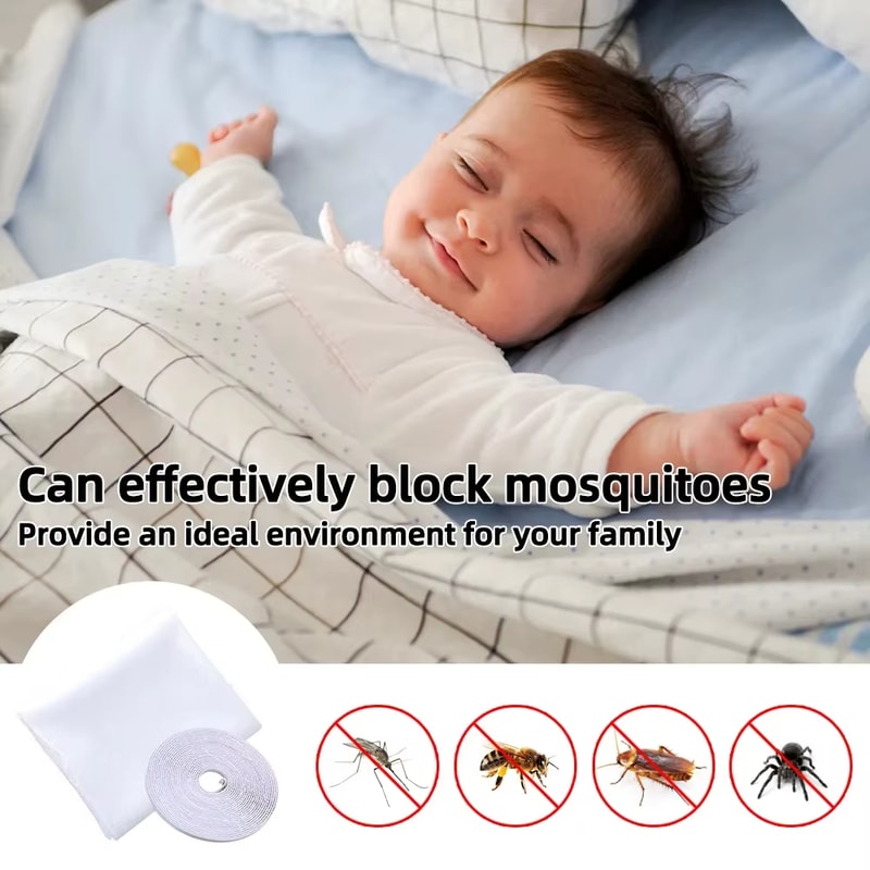 Magnetic Fly Screen Mosquito Net For Windows With Self Adhesive Mesh 2