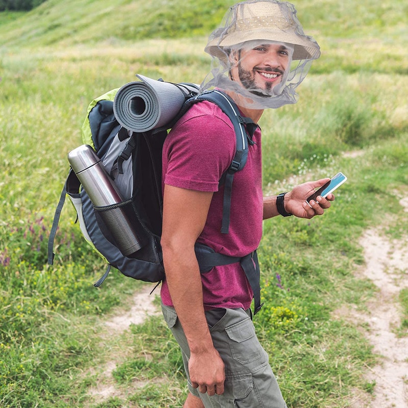 Outdoor Mosquito Head Net Hat For Fishing Camping Hiking 2