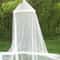 White Mosquito Net Bed Canopy with Zipper for Indoor and Outdoor Insect Protection