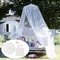 White Mosquito Net Bed Canopy with Zipper for Indoor and Outdoor Insect Protection