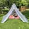 White Mosquito Net Bed Canopy with Zipper for Indoor and Outdoor Insect Protection