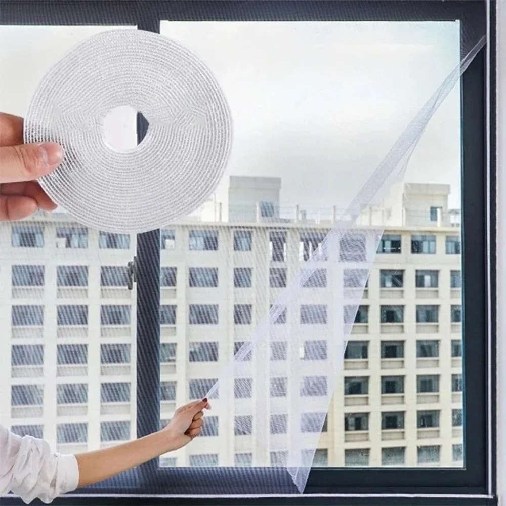 Self Adhesive Window Mosquito Net No Drilling Insect Screen Mesh 2