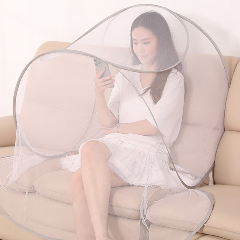 Foldable Mosquito Net Face And Head Cover With Breathable Mesh Stand 6