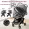 Dual Zipper Baby Stroller Mosquito Net Pushchair Bug Protection Cover