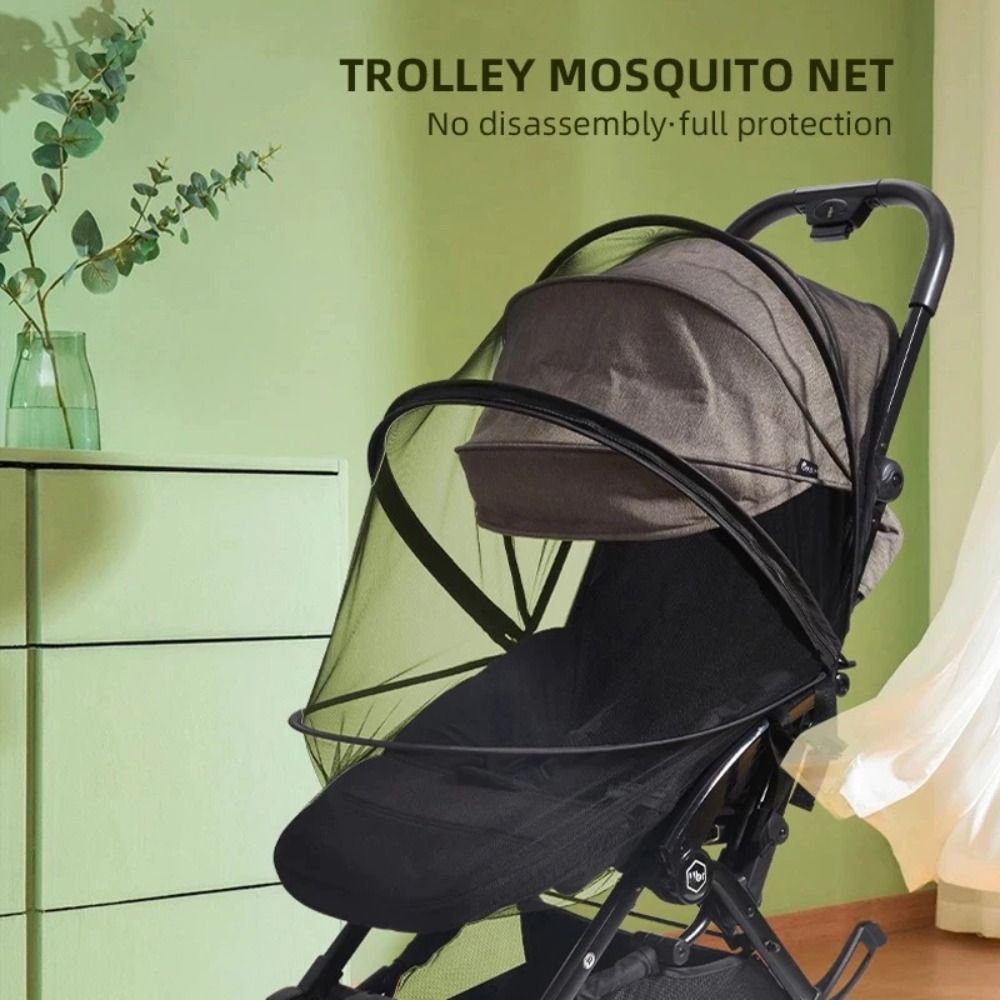 Dual Zipper Baby Stroller Mosquito Net Pushchair Bug Protection Cover