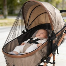 full coverage baby stroller mosquito net breathable bug protection cover