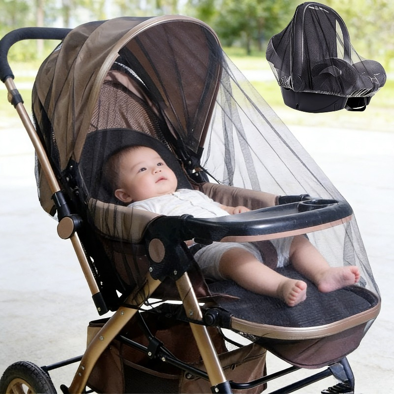 Full Coverage Baby Stroller Mosquito Net Breathable Bug Protection Cover 2