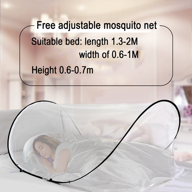 Portable Foldable Mosquito Net for Bed Camping Travel and Dorm Use