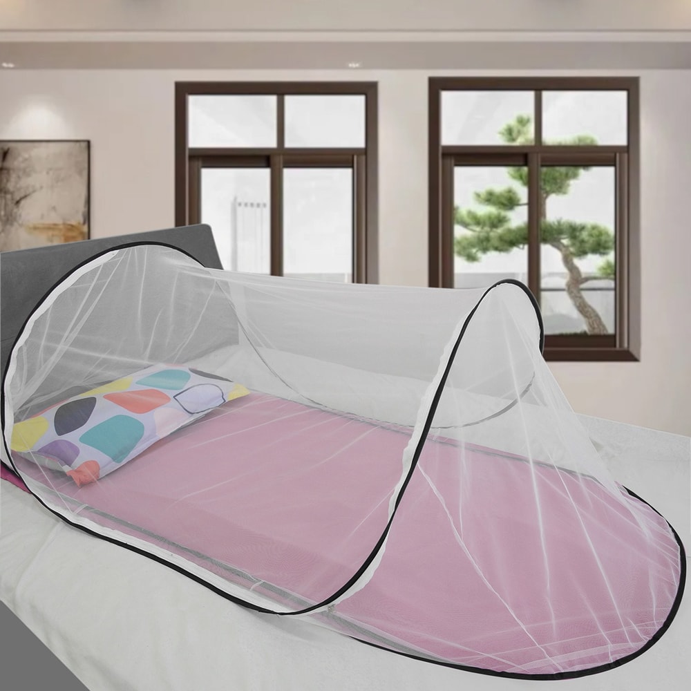 Portable Foldable Mosquito Net for Bed Camping Travel and Dorm Use