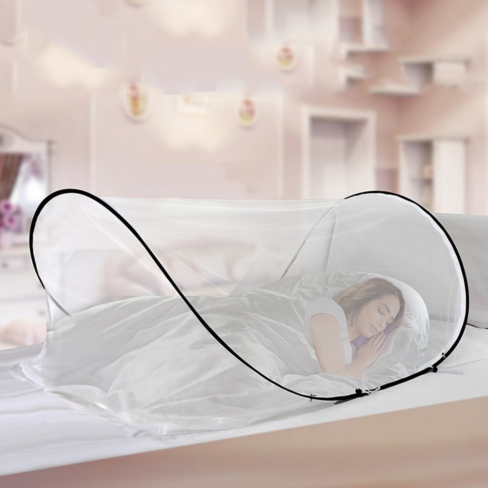 Portable Foldable Mosquito Net for Bed Camping Travel and Dorm Use