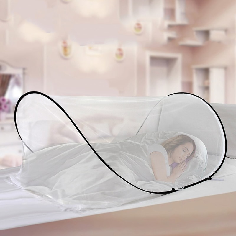 Portable Foldable Mosquito Net for Bed Camping Travel and Dorm Use