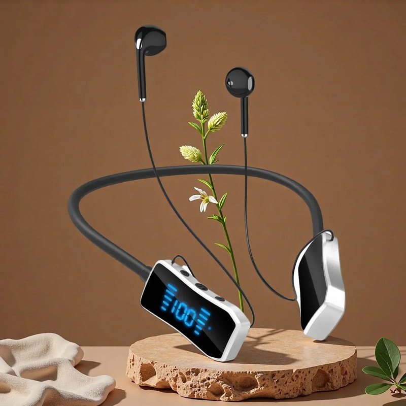 Bluetooth Wireless Earphones Magnetic Neckband Headphones 4