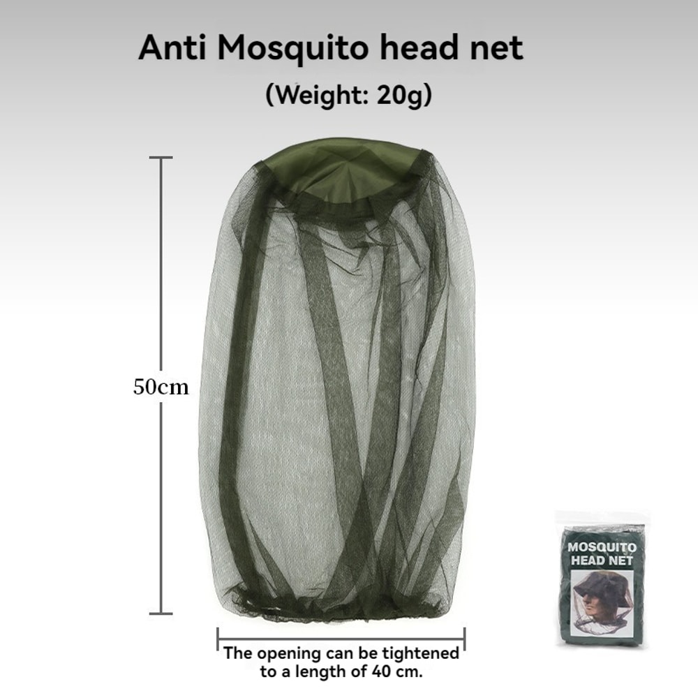 Outdoor Mosquito Head Net Hat Breathable Fishing Bug Mesh Hat 1