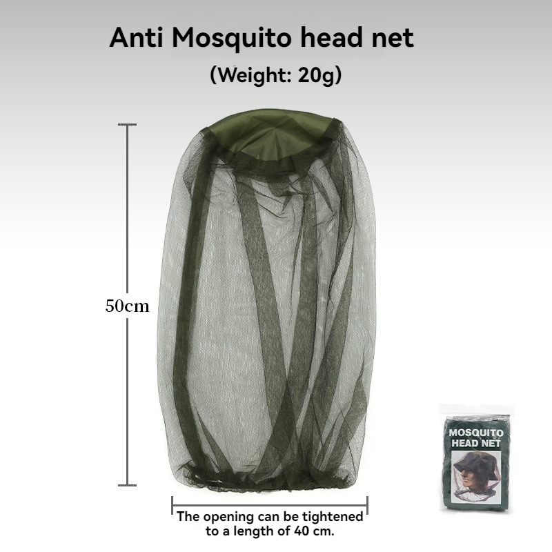 Outdoor Mosquito Head Net Hat Breathable Fishing Bug Mesh Hat 1