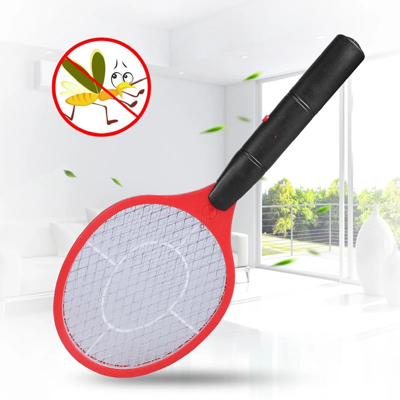Cordless Electric Mosquito Swatter Battery Powered Bug Zapper Racket 1