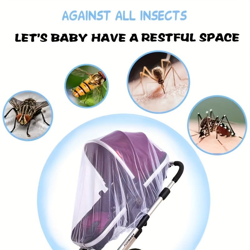 Full Face Baby Stroller Mosquito Net Breathable Insect Proof Mesh Cover 5