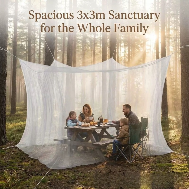 Extra Large Pop Up Mosquito Net For Camping Travel And Bed 3