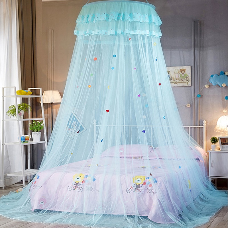 Lace Dome Bed Canopy Mosquito Net for Kids Nursery and Girls Room Decor