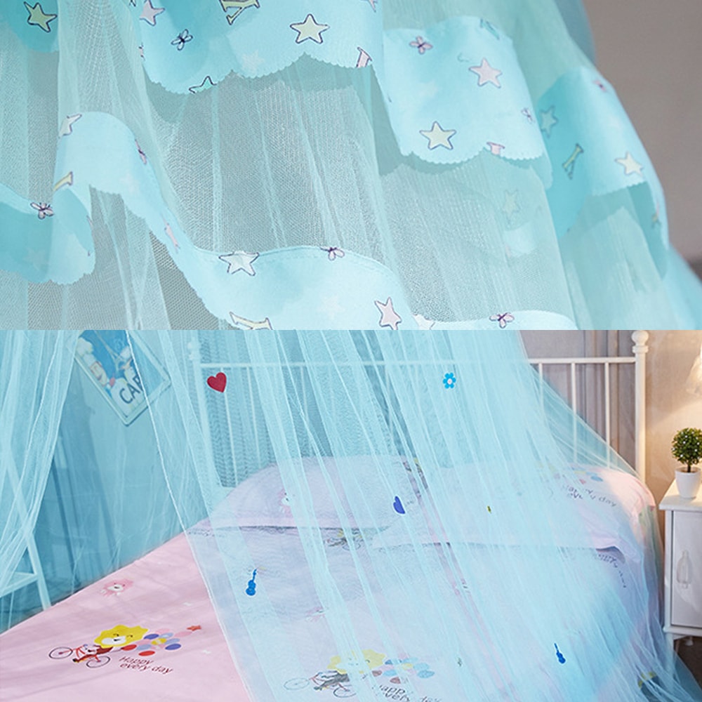 Lace Dome Bed Canopy Mosquito Net for Kids Nursery and Girls Room Decor