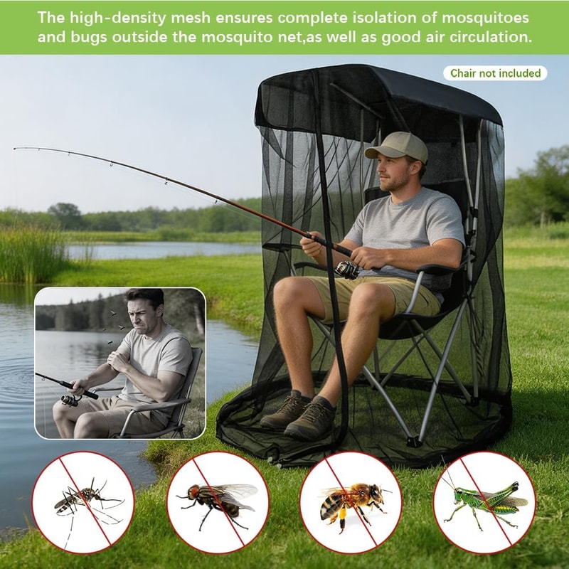 Outdoor Mosquito Net Portable Folding Shade Cover for Camping Patio Garden
