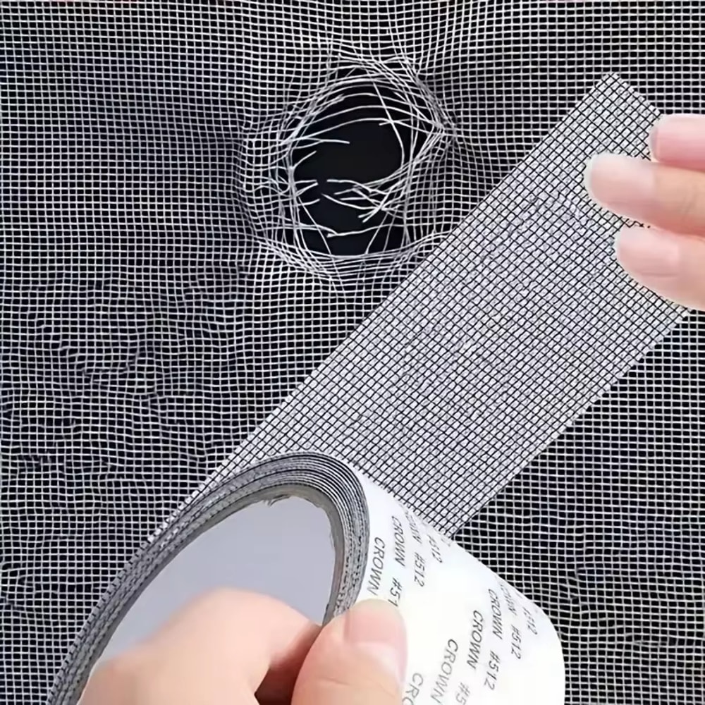 Durable Self Adhesive Window Screen Repair Tape Waterproof Insect Mesh Patch 0