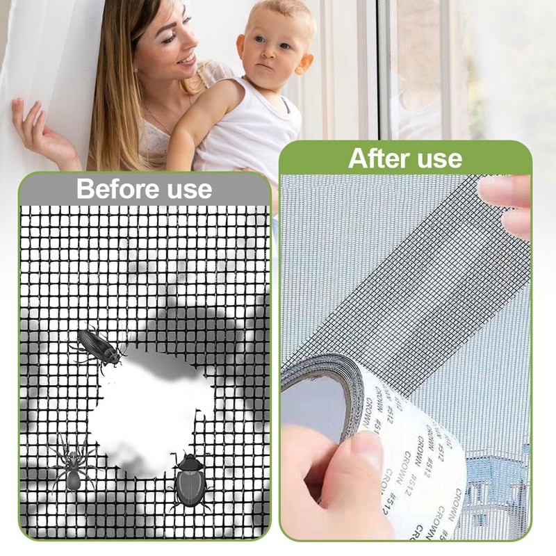 Durable Self Adhesive Window Screen Repair Tape Mesh Screen Patch 1