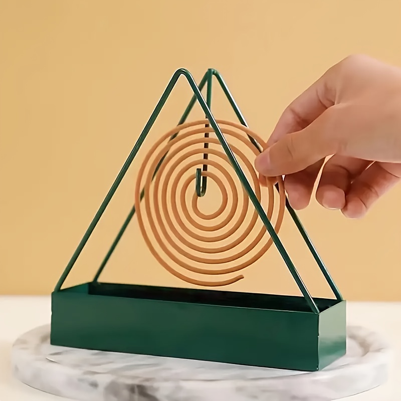 Triangular Iron Mosquito Coil Holder Ash Catcher Tray For Home And Patio 3