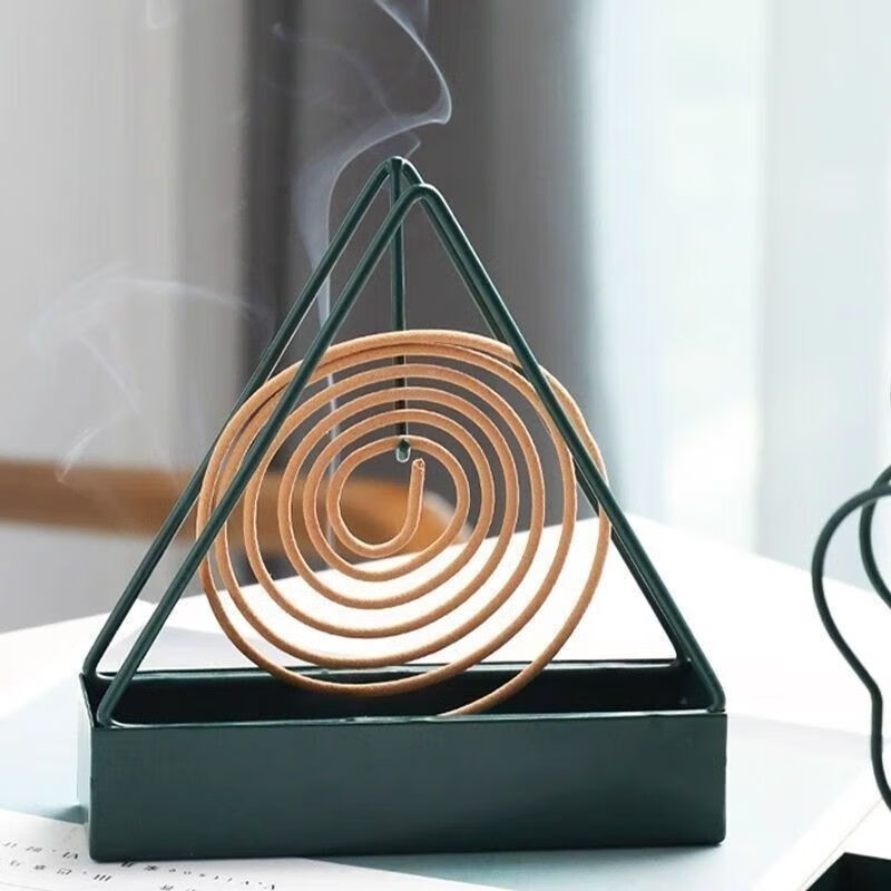 Triangular Iron Mosquito Coil Holder Ash Catcher Tray For Home And Patio 6