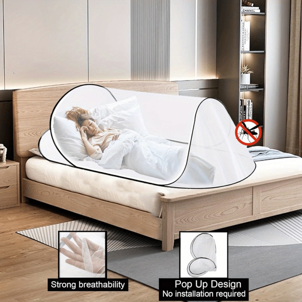 Portable Pop Up Mosquito Net for Bed Camping Travel