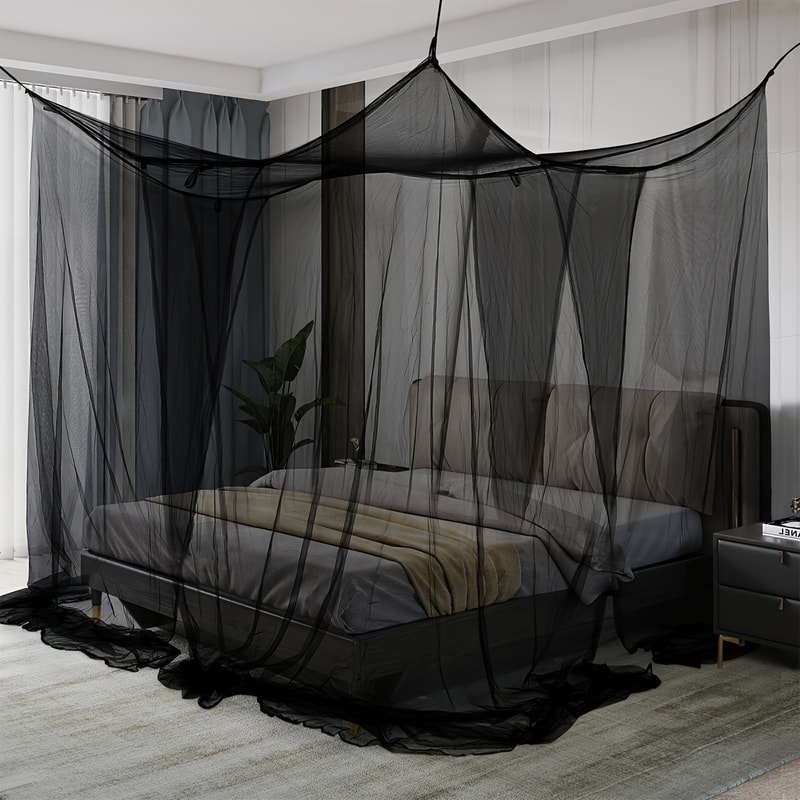 Floor To Ceiling Mosquito Net For Bed With Double Opening 1