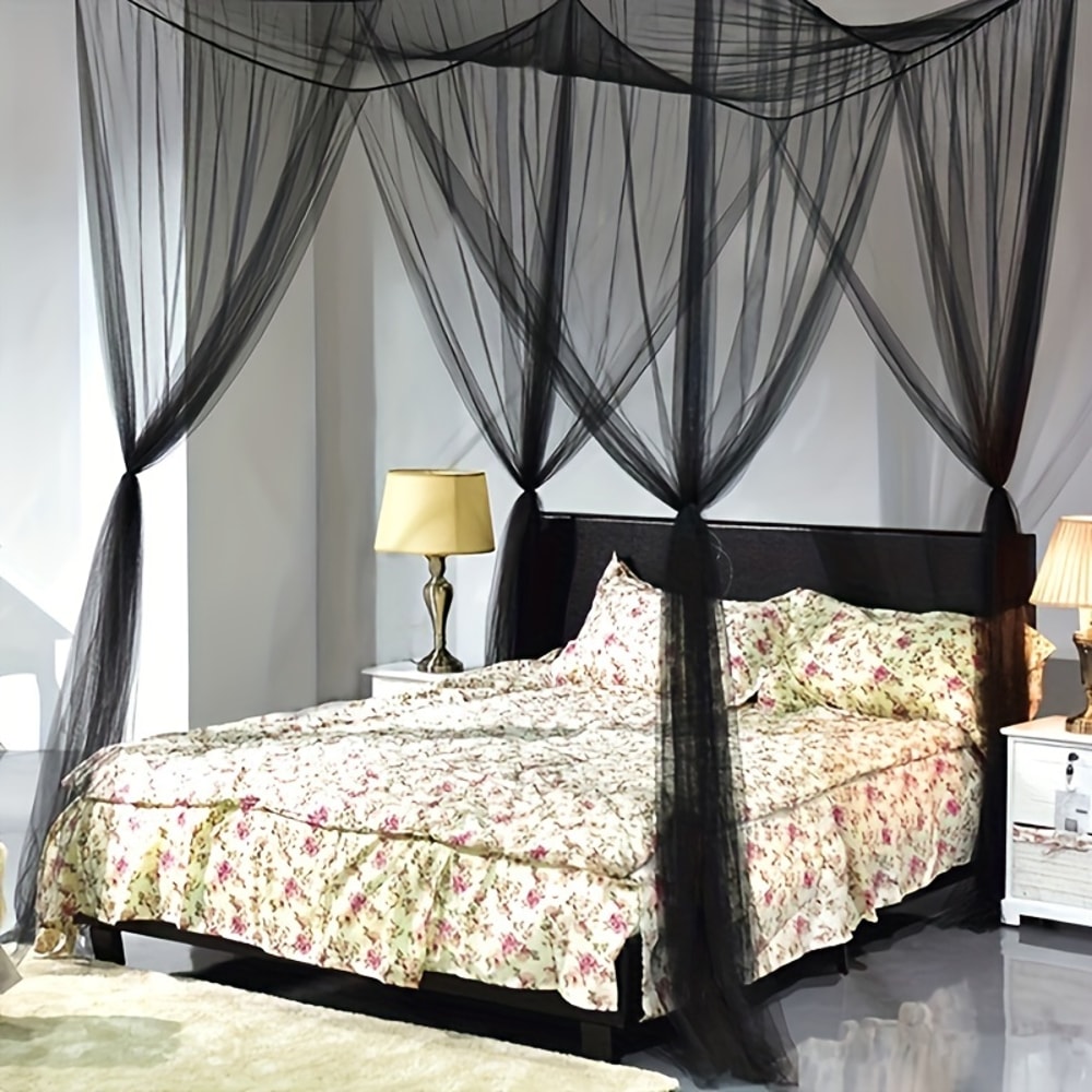 Floor To Ceiling Mosquito Net For Bed With Double Opening 3