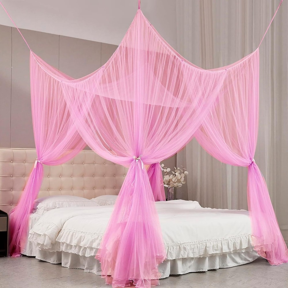 Floor To Ceiling Mosquito Net For Bed With Double Opening 6