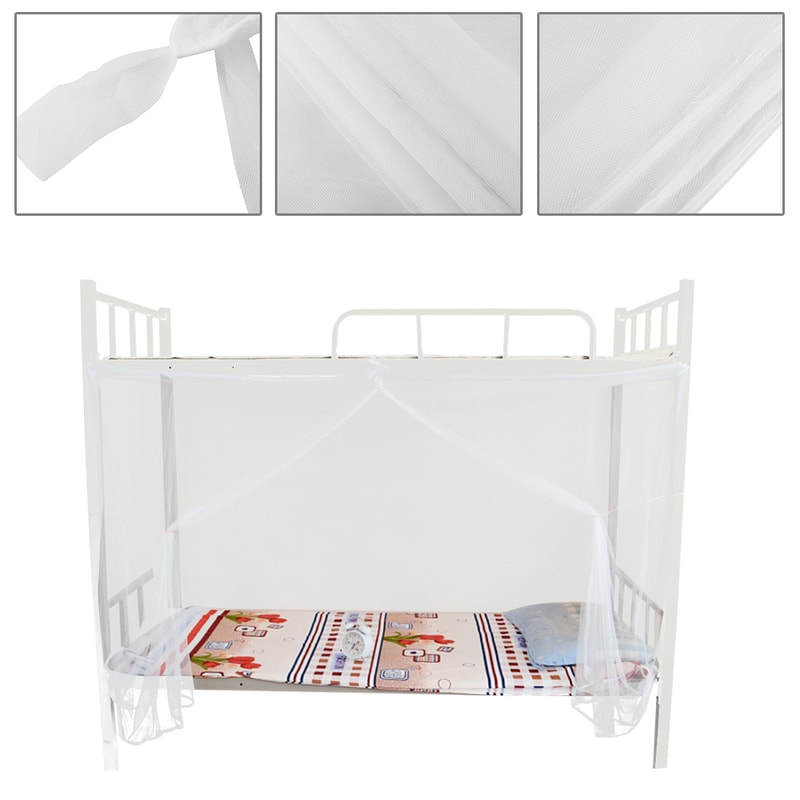 White Mosquito Net Bed Canopy For Full Queen King Beds 3